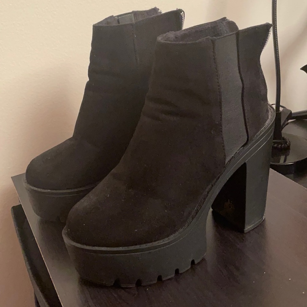 Suede Platform Booties